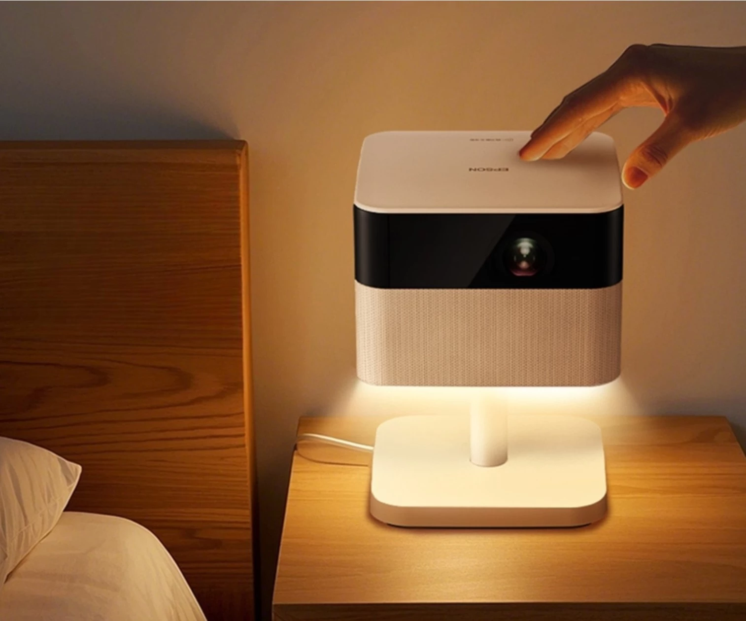 The EF-51 features a 4K projector system combined with a built-in mood light
